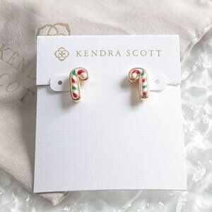 Kendra Scott - Candy Cane Gold Stud Earrings - new